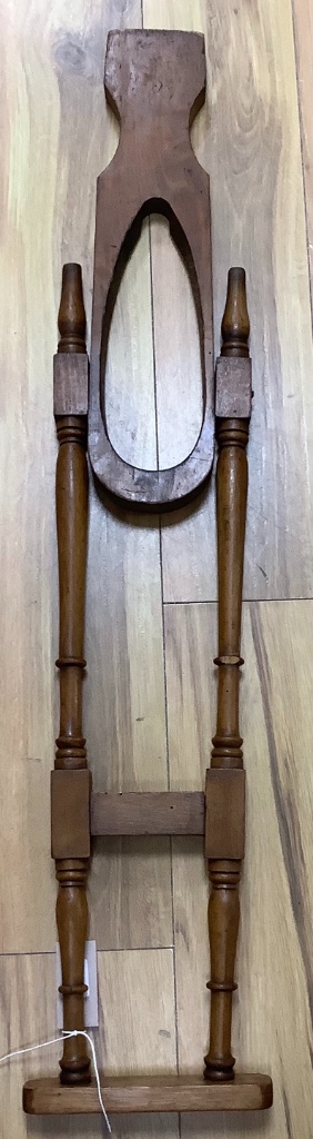 A Victorian beech riding boot jack, height 77cm